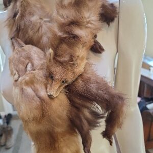 3 Vintage 1930's/40's Red Fox Fur Triple Stoles